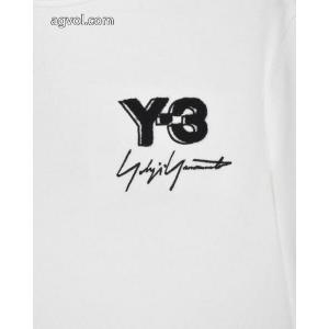 Y-3秋冬新作胸もと定番アルファベット柄ヘッダー丸首長袖Tシャツ