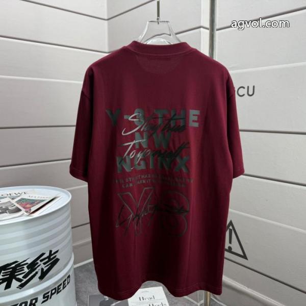 Y 3シンプルサインアルファベット半袖Tシャツ男女同型 4